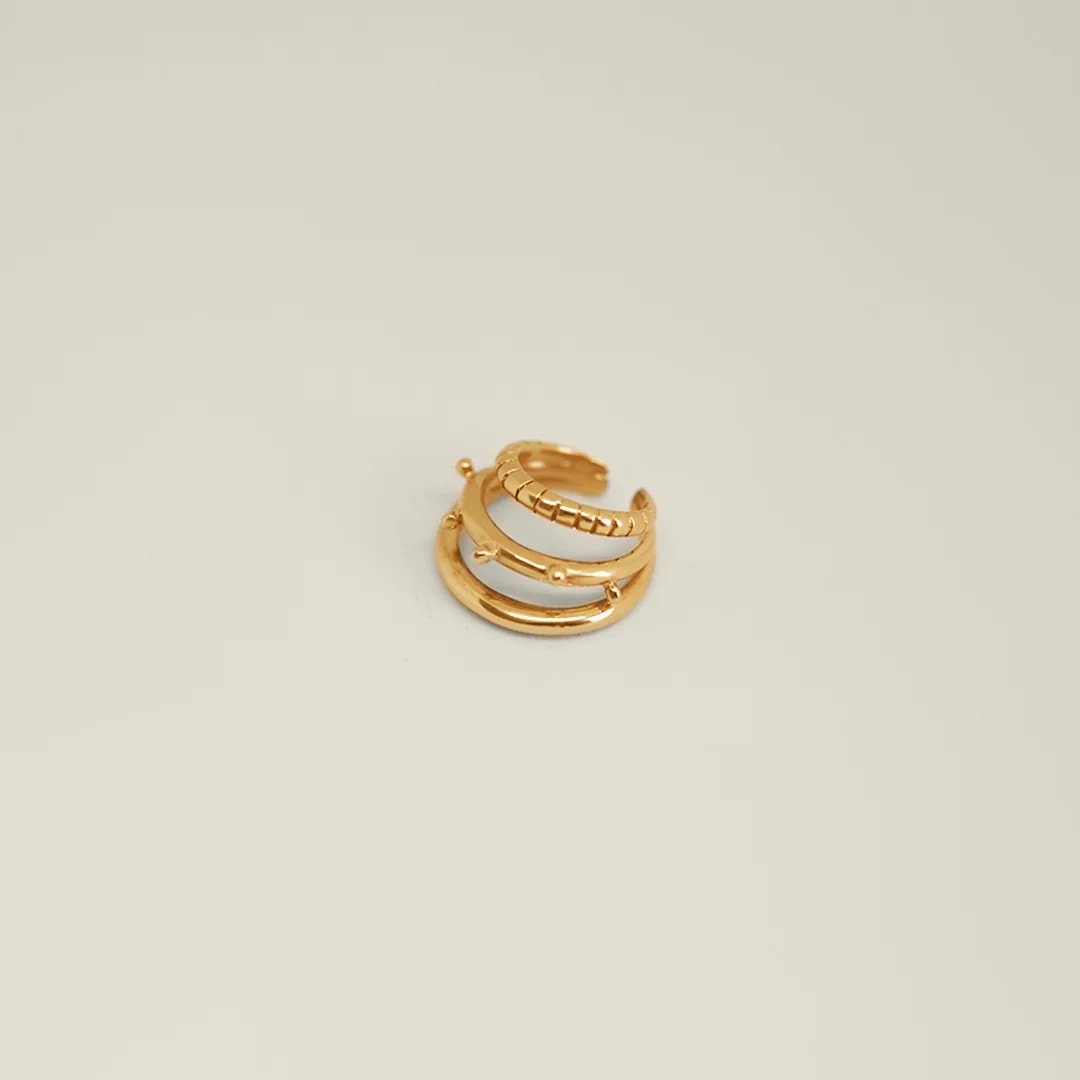 Triple Chuf Ear Cuff Gold - imagen 1
