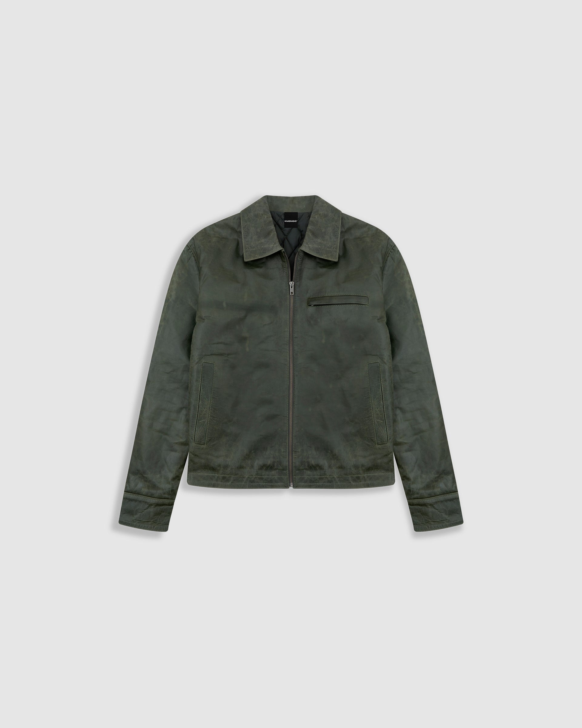 Chaqueta Monogram Leather - Verde Oliva - imagen 1