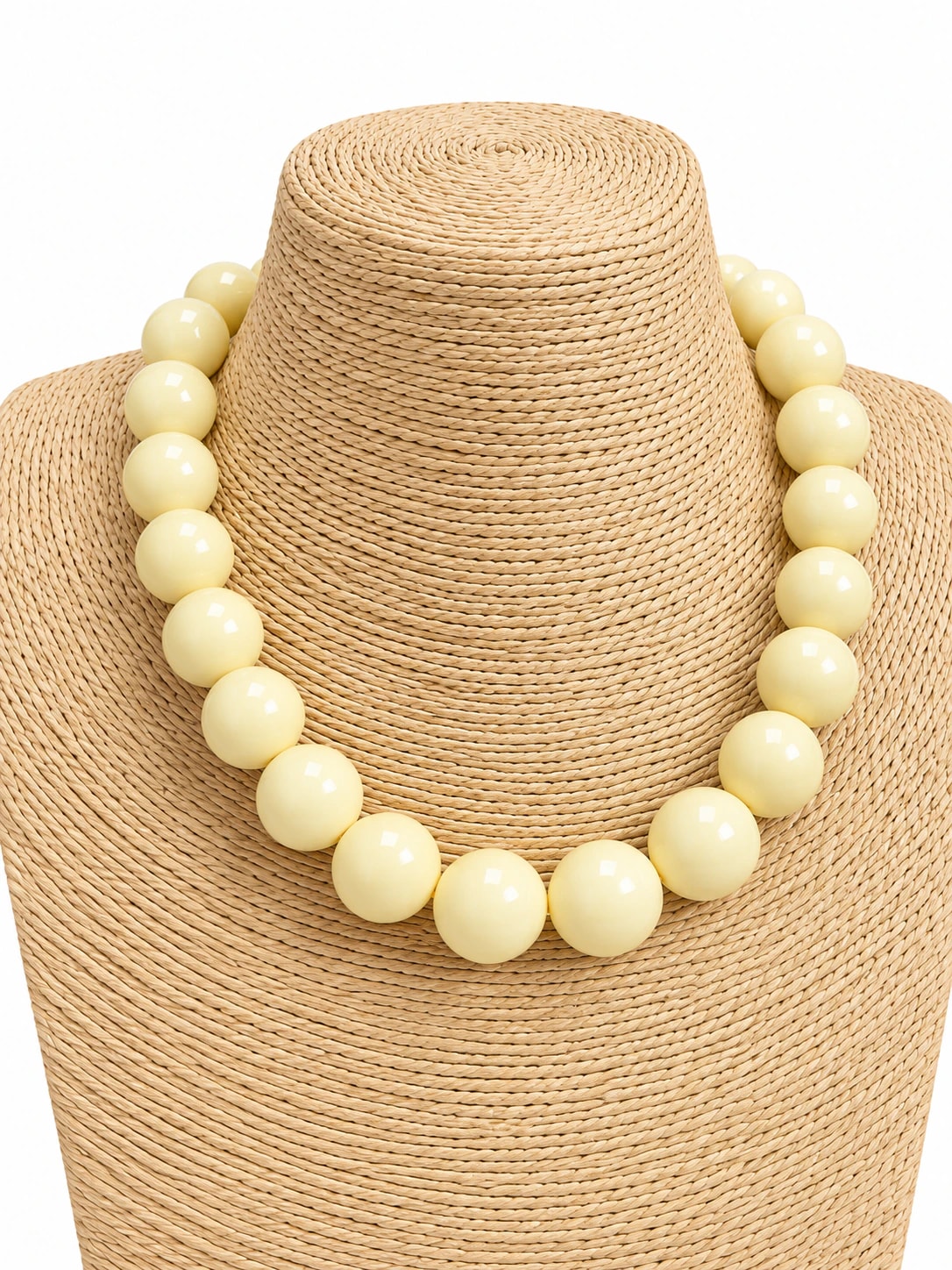 Collar Maxi Bolas Amarillo Pastel - imagen 1