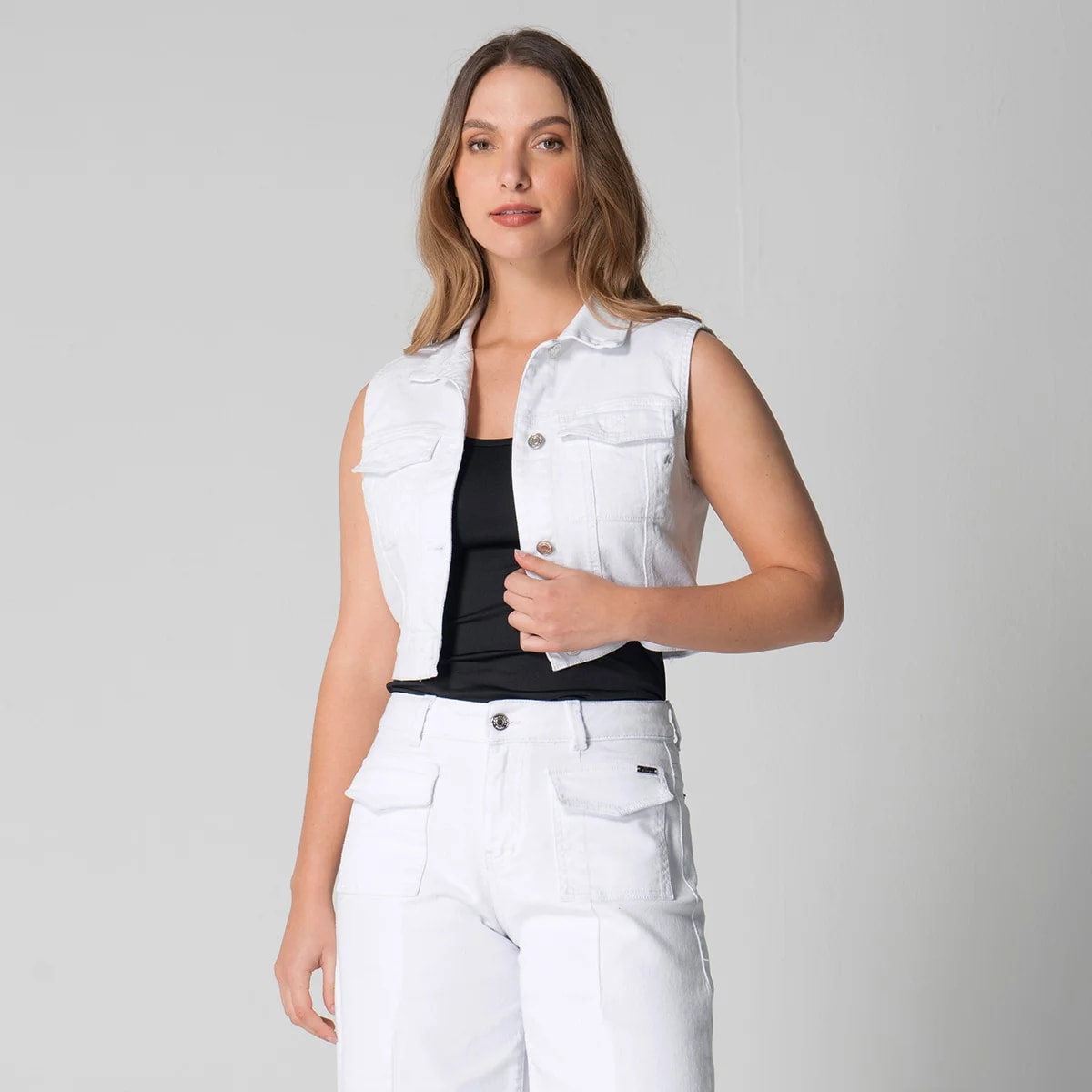 Chaleco Denim Slim Villana - imagen 1