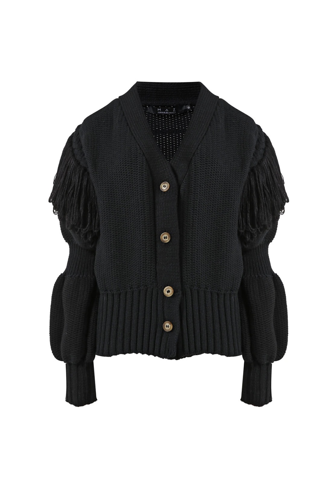 FRINGED BRAIDED CARDIGAN - imagen 1