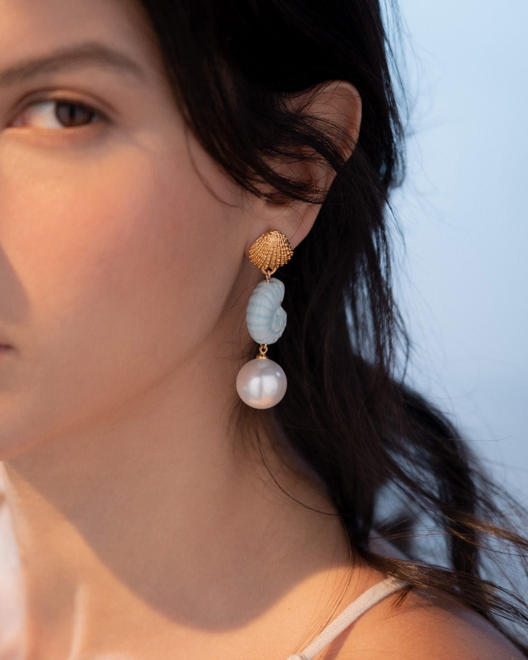 Aretes Caracol Perla - imagen 1