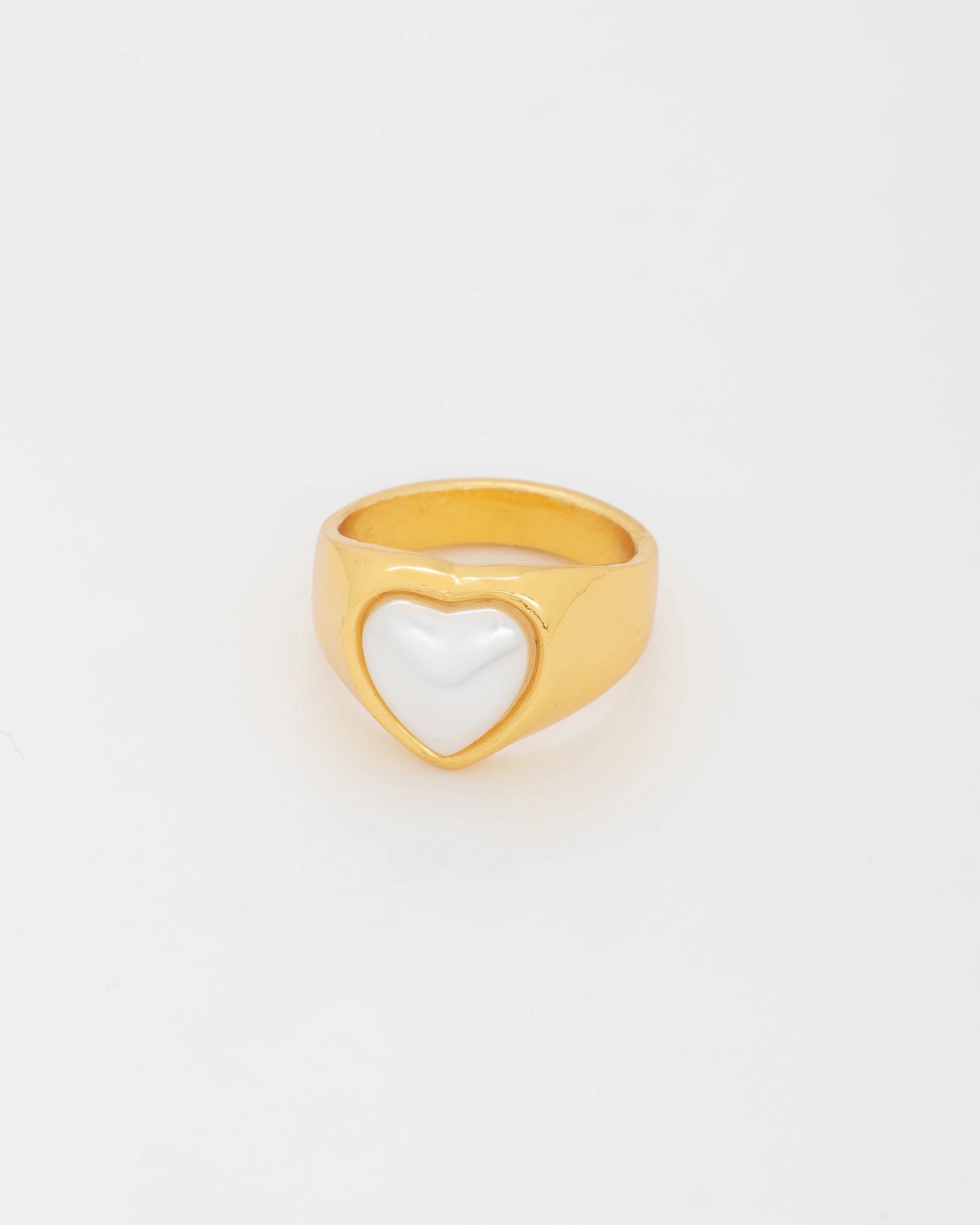 Anillo Corazón Perla Talla 7 - imagen 1