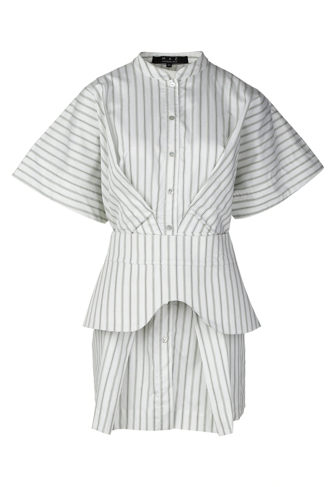 STRIPED SHIRT MINI DRESS - imagen 1