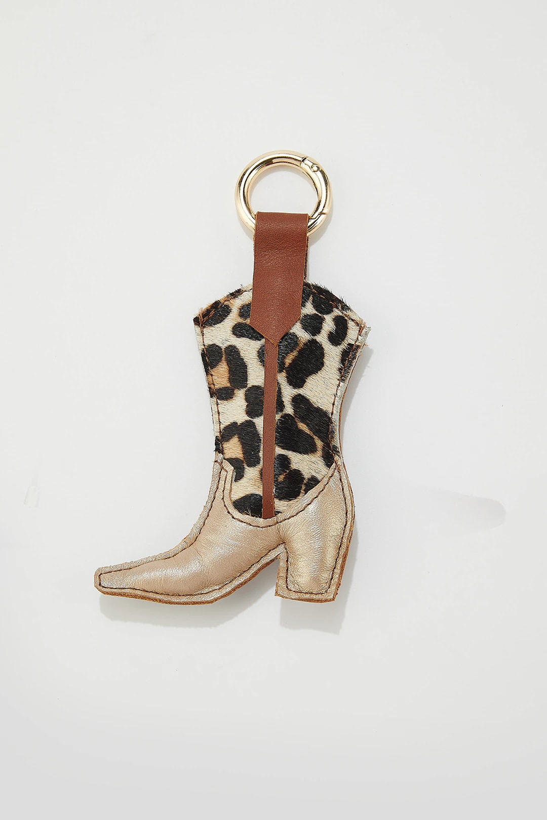 CHARMS BOTA NEBRASKA CARAMELO CON LEOPARDO - imagen 1