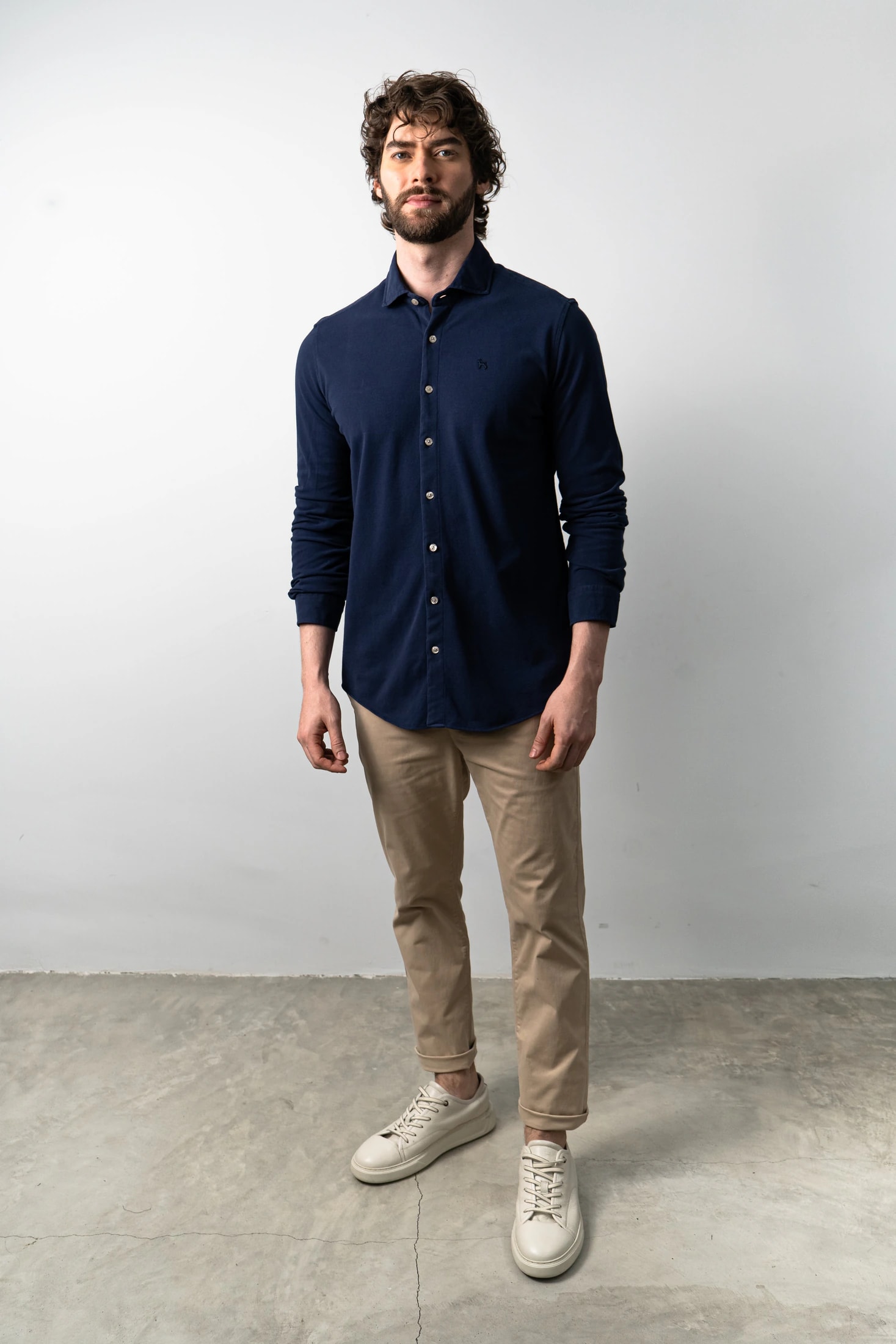 Camisa Manga Larga Azul Royal - imagen 1