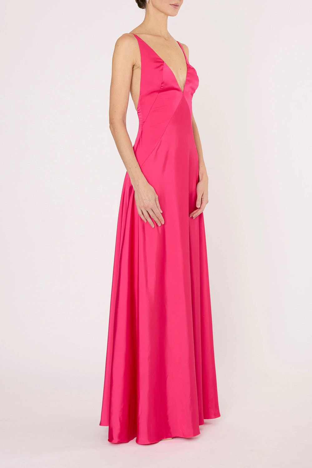 FUCSHIA LEIA LONG DRESS - imagen 1