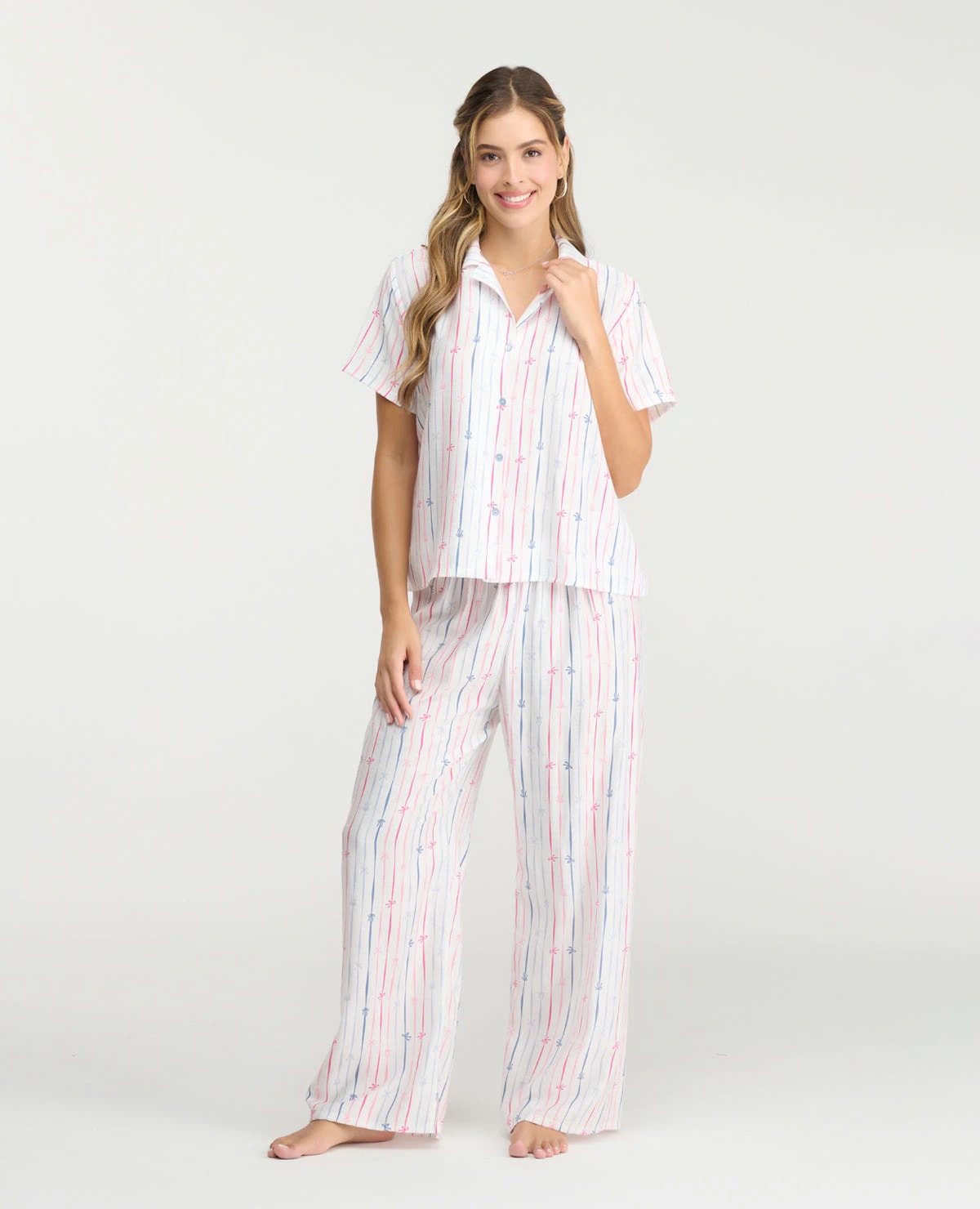 Pijama de Pantalón | Camisa Manga Corta | Cintura elástica - imagen 1