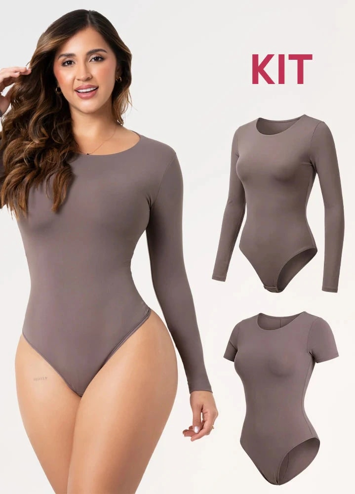 Kit Bodys Manga Corta y Larga: Microfibra | Salome 5008 + 5007 | Ant TD03L5 + TD01L5 - imagen 1