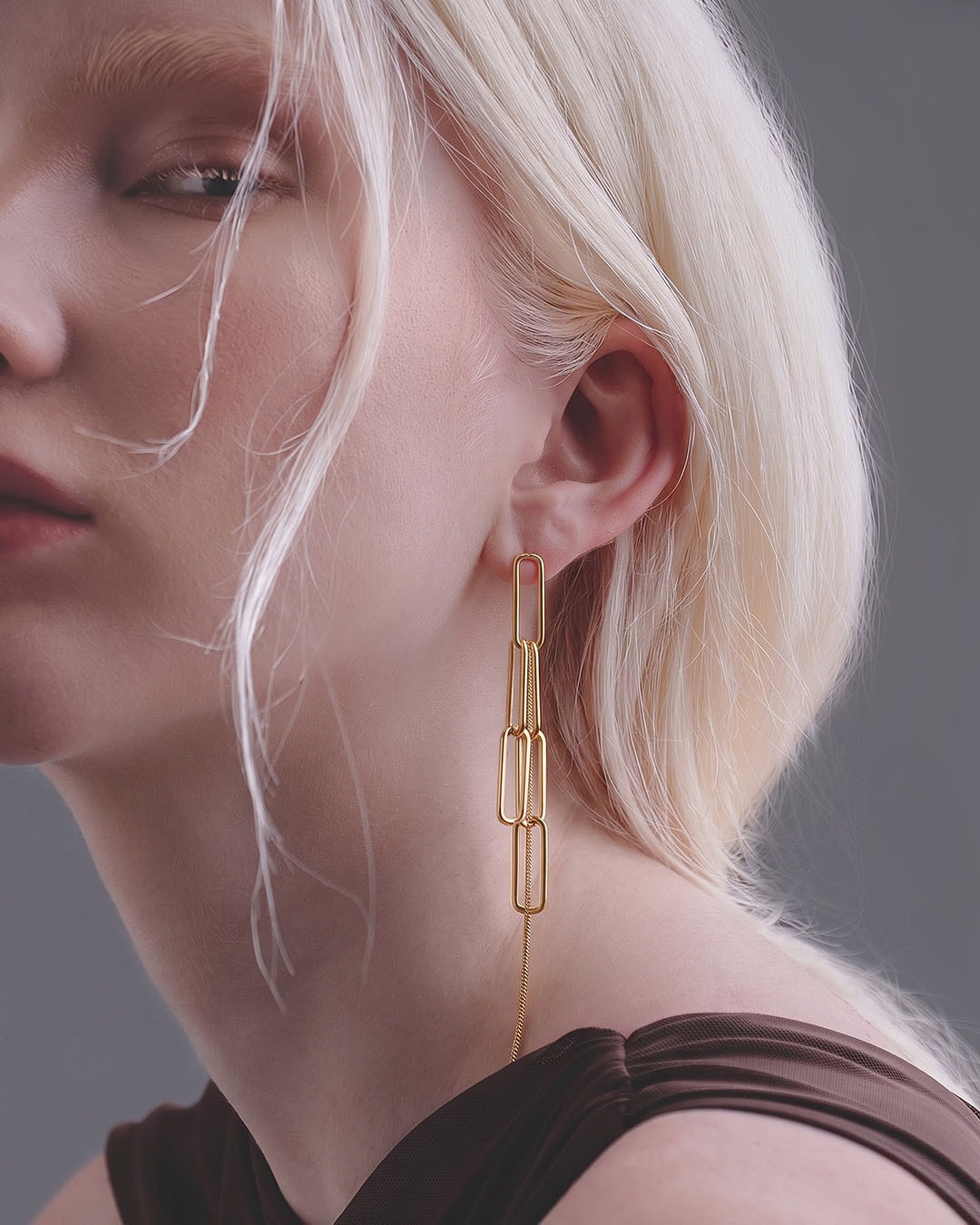Aretes Largos Eslabones - imagen 1