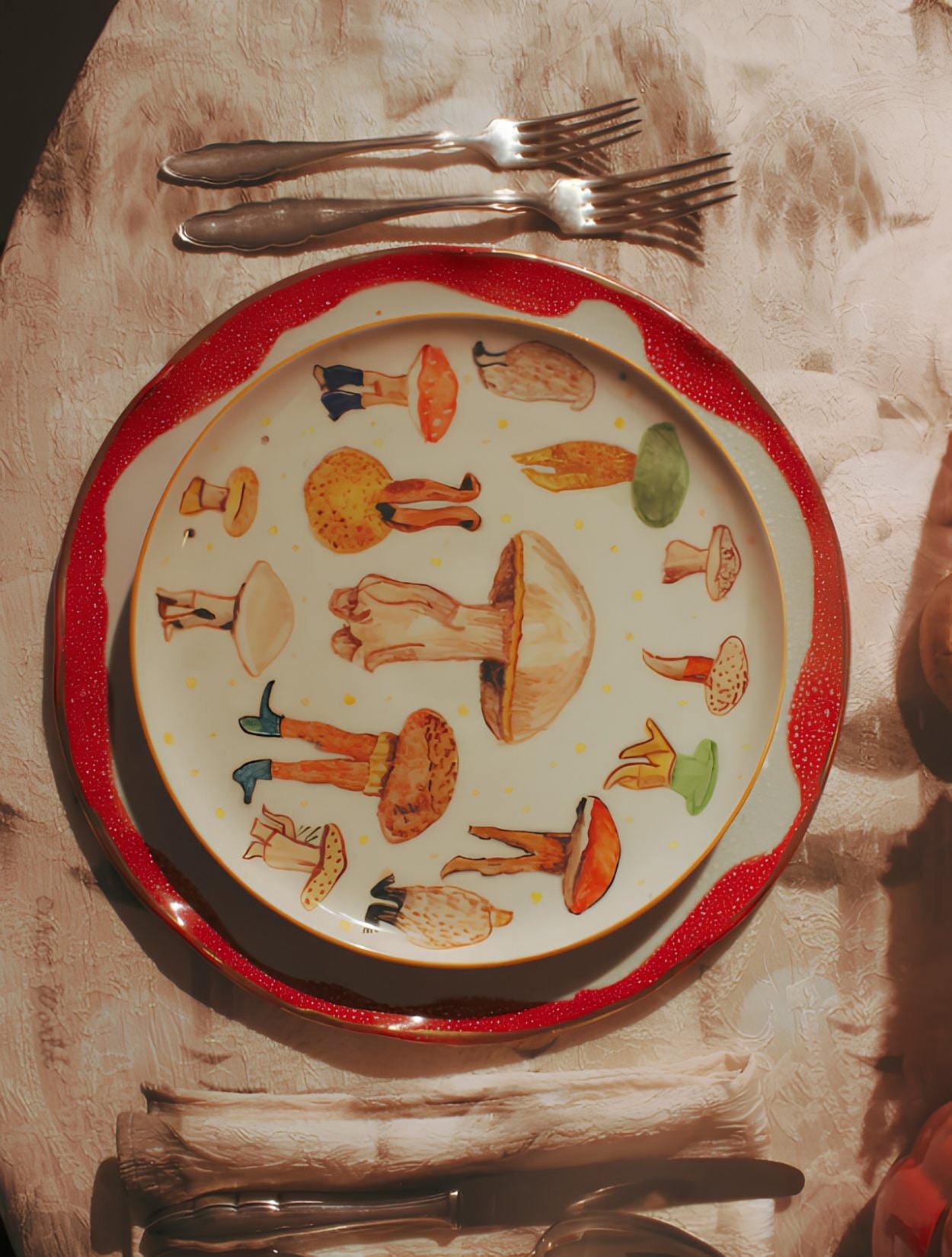PLATO MYKITAS HONGOS CERAMICA - imagen 1