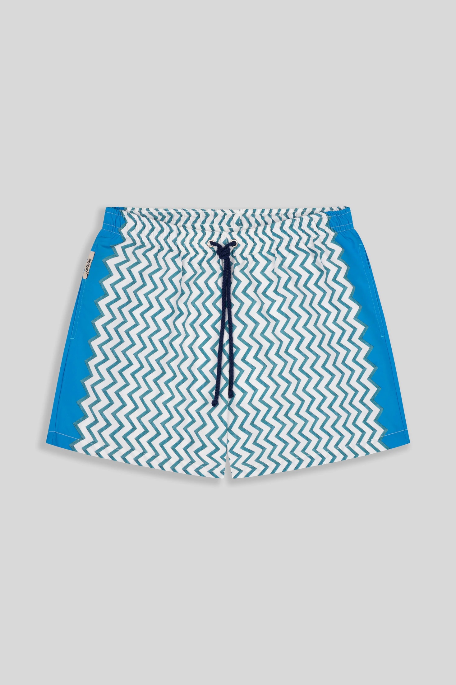 Men's swim trunk navy zigzag - imagen 1