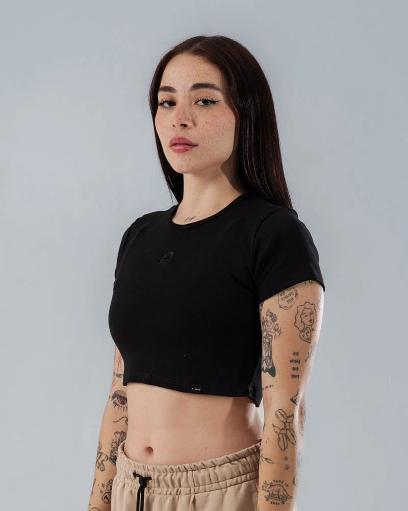Crop Top Para Mujer Essential Black - imagen 1