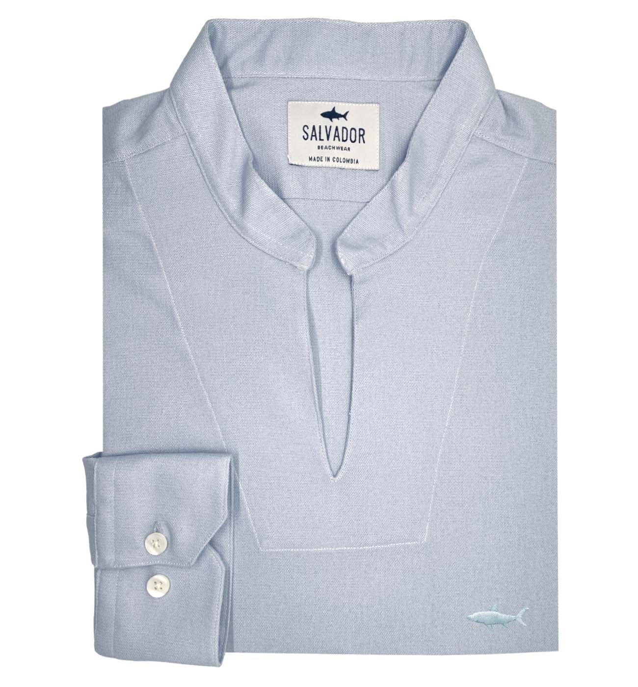 CAMISA DUNNOS FLEX AZUL CLARA - imagen 1