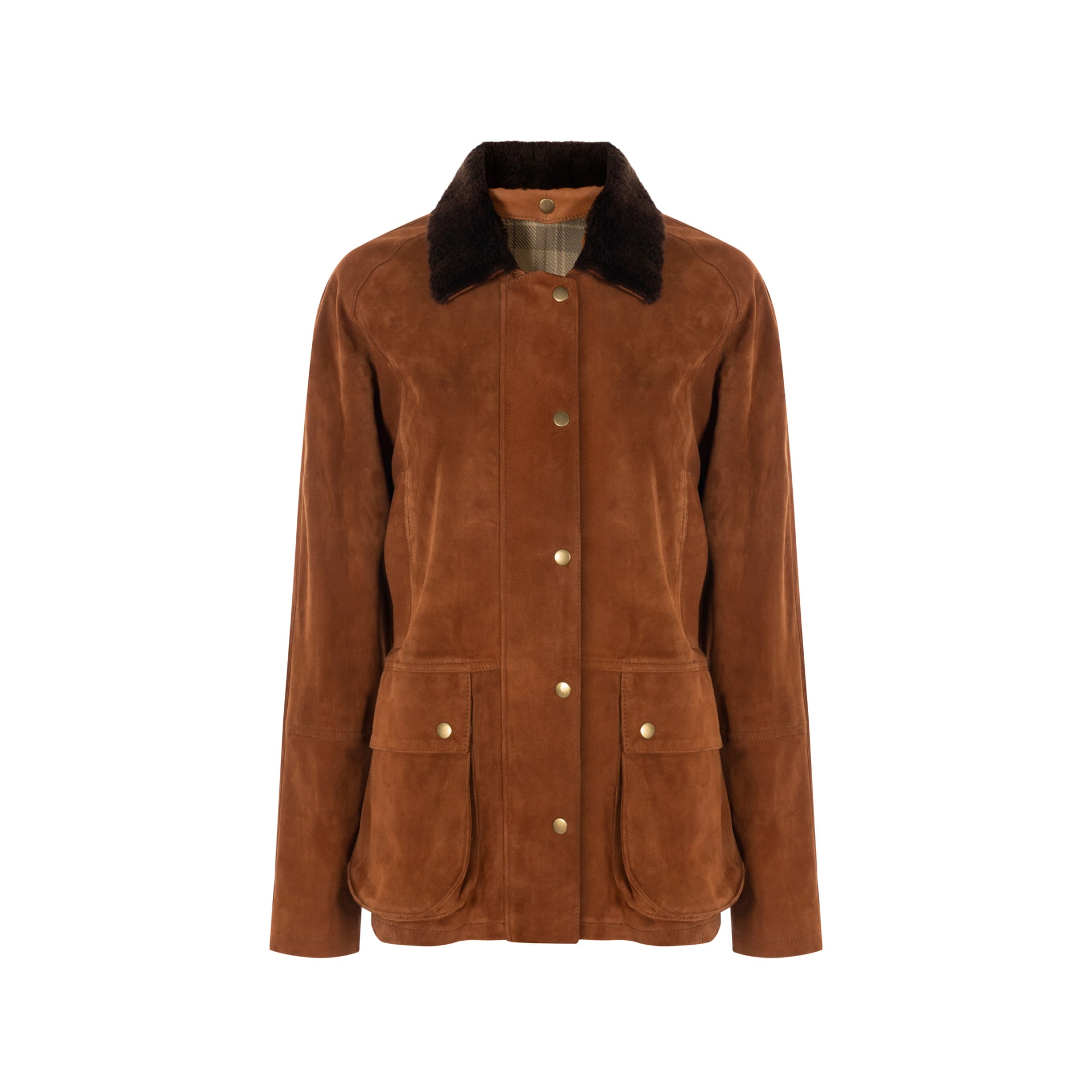 ELIZABETH JACKET WITH BELLOWS POCKETS AND SHEEPSKIN COLLAR - imagen 1