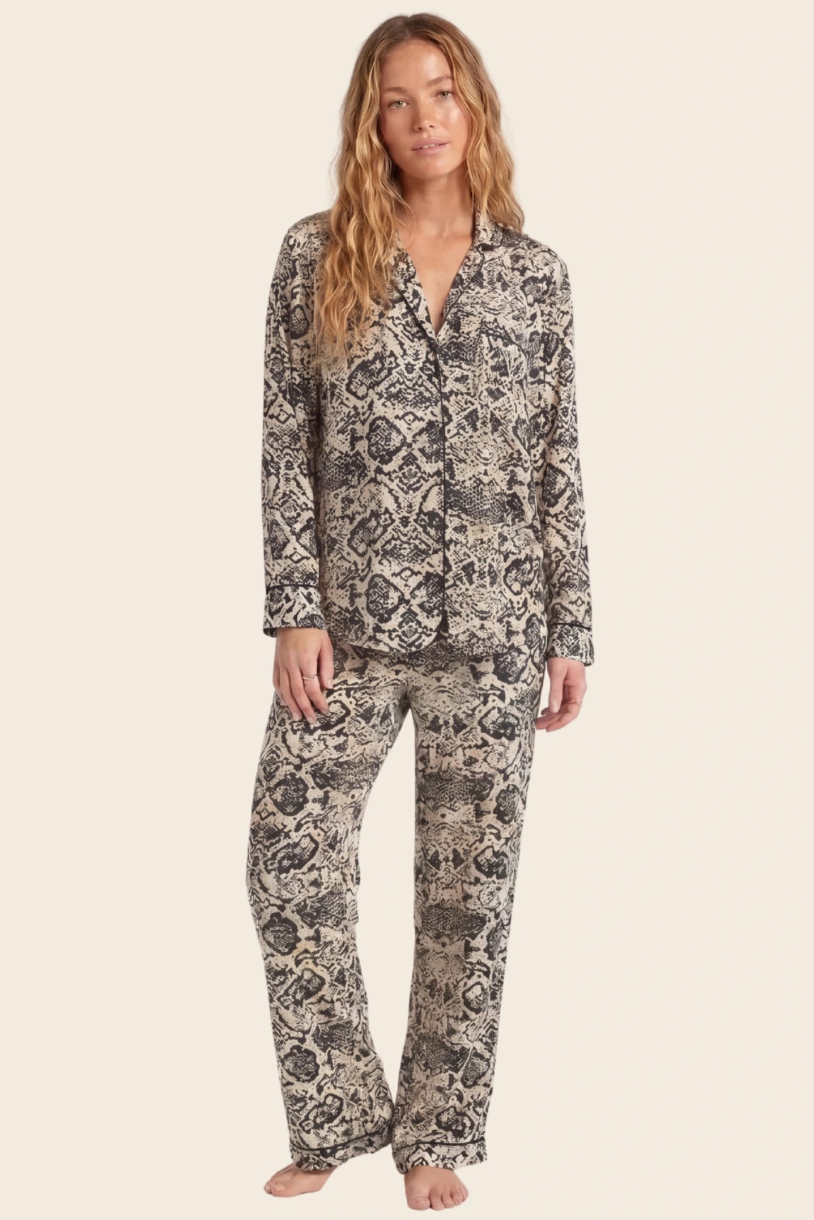 Ivory Snake Pijama Shirt - imagen 1