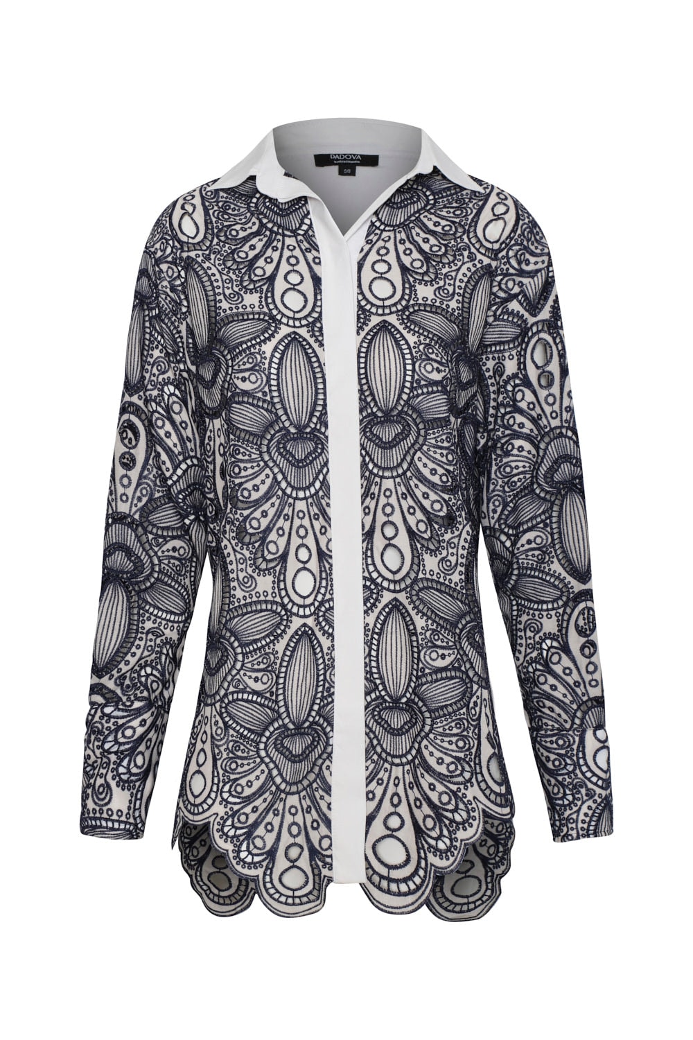 Camisa lia ivory navy - imagen 1