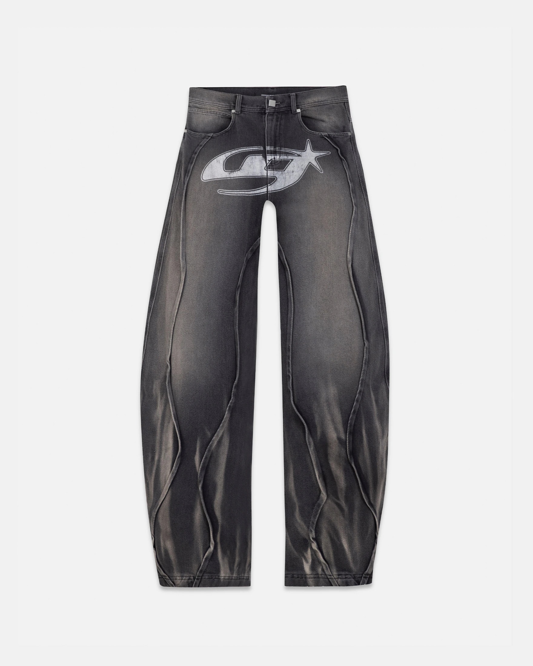 W Act 1 UG Star Barrel Vein Jean Washed Black - imagen 1