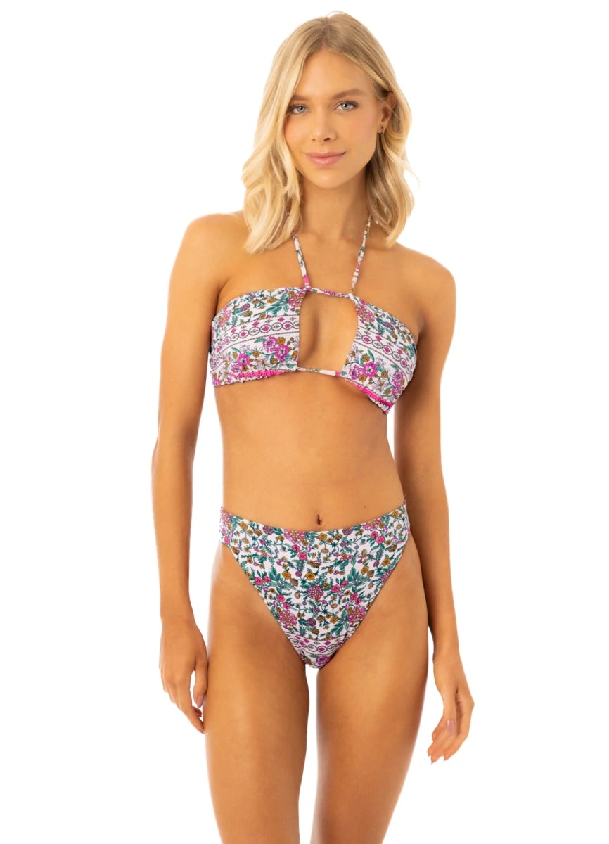 Maaji Ornamental Vintage Ronnie Strapless Bandeau Bikini Top - imagen 1
