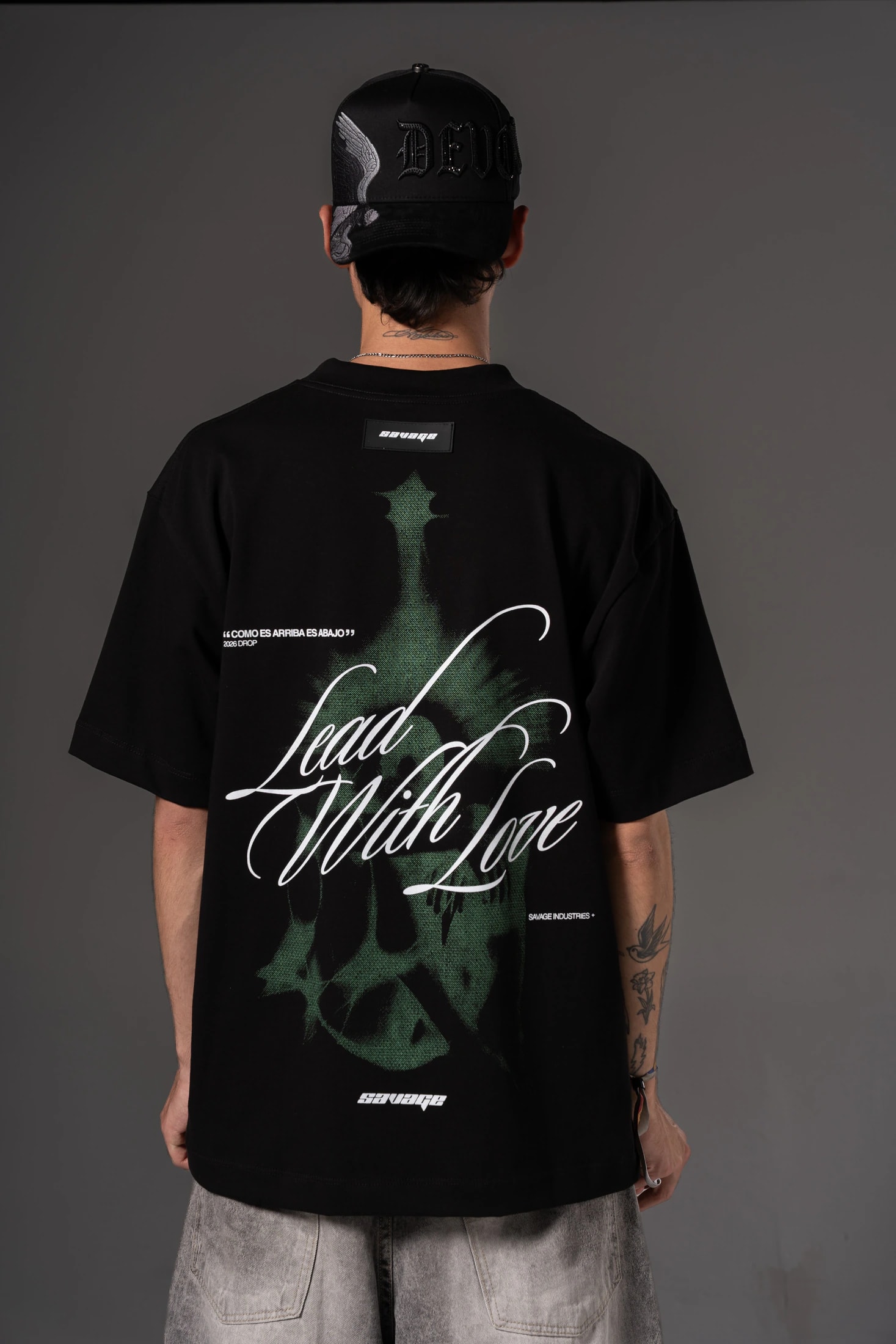 Camiseta Oversize  Como es arriba es abajo savage  250 gramos 14647 - imagen 1