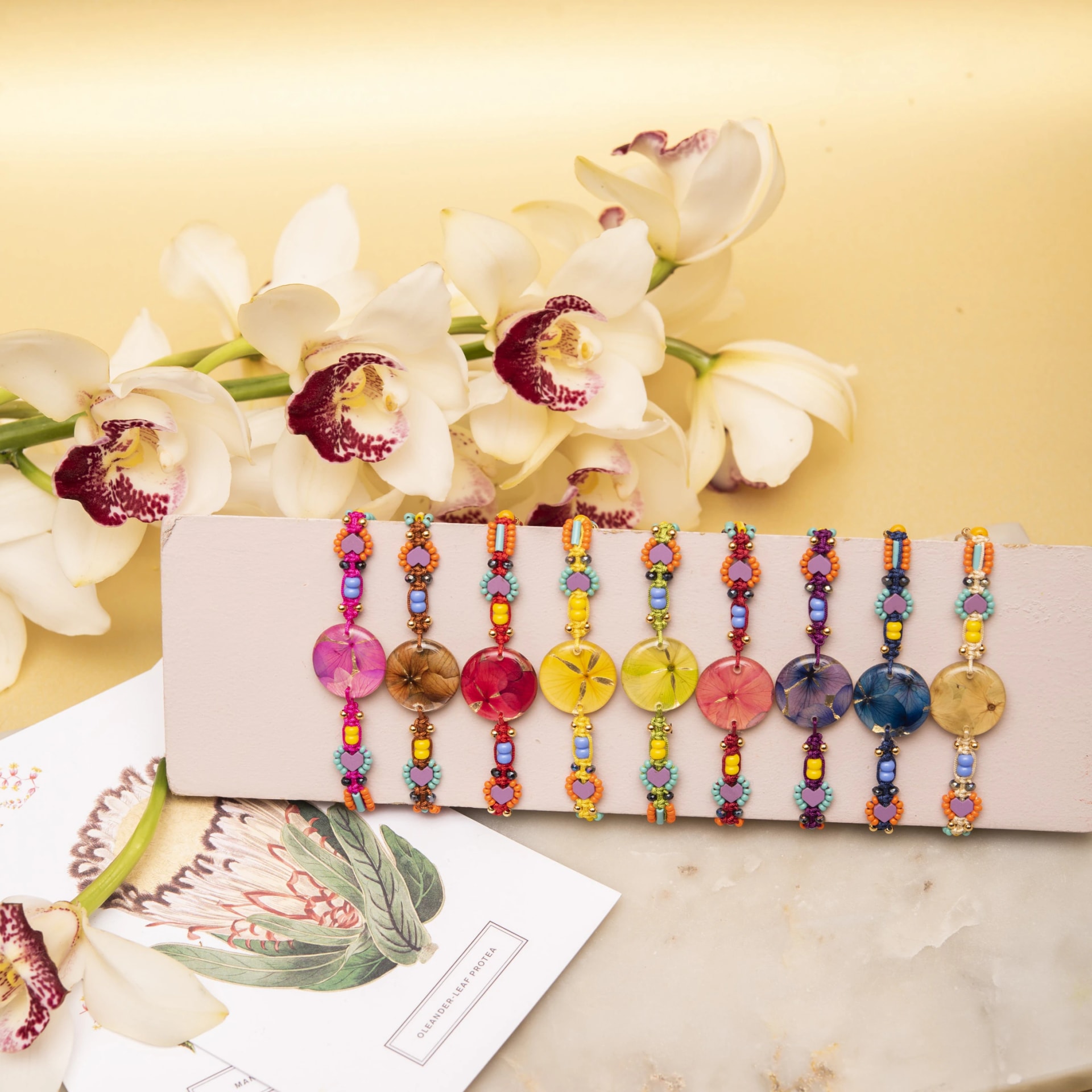 Pulsera tejida piedras surtidas - Party - imagen 1