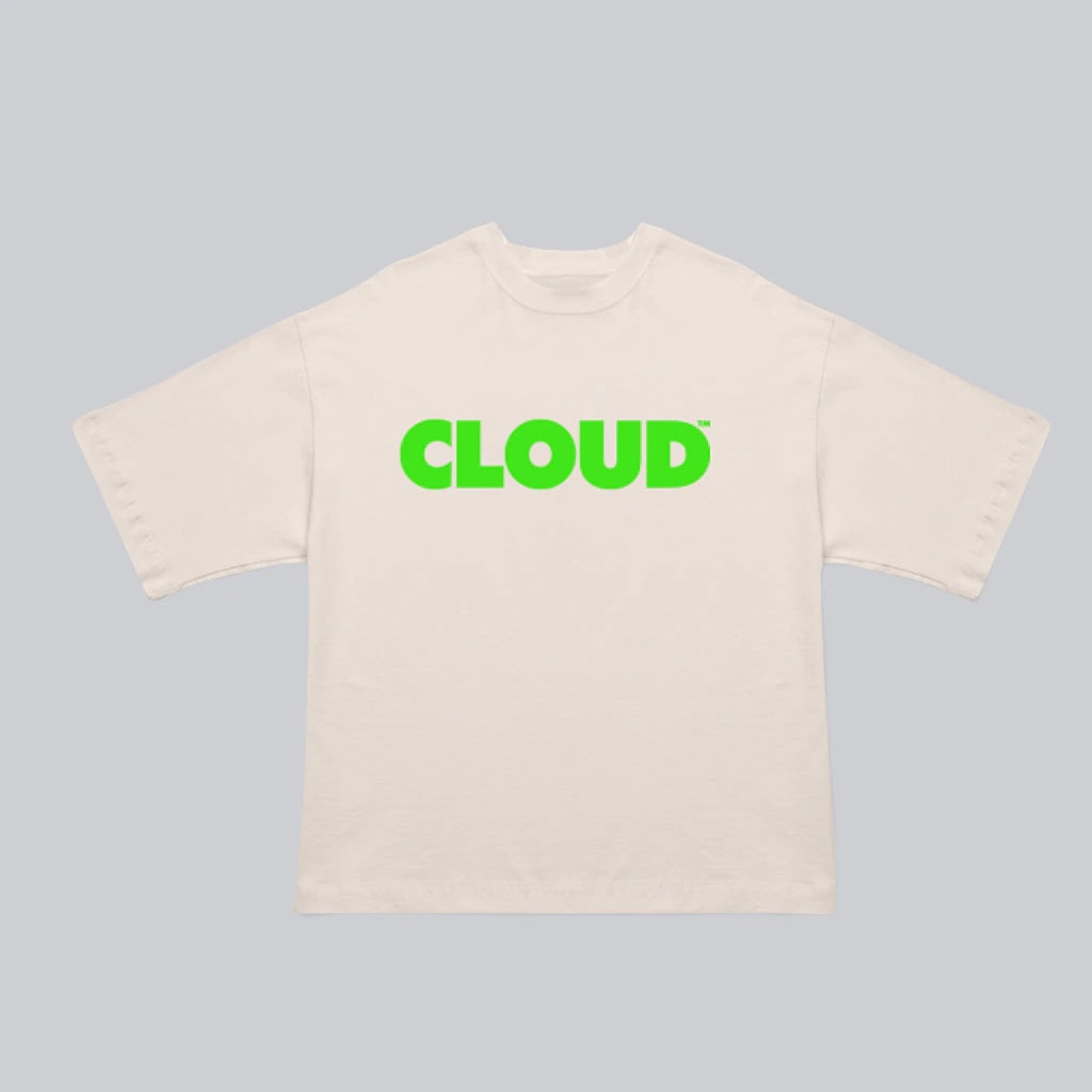 Camiseta BLOCK verde neón sobre blanco - imagen 1