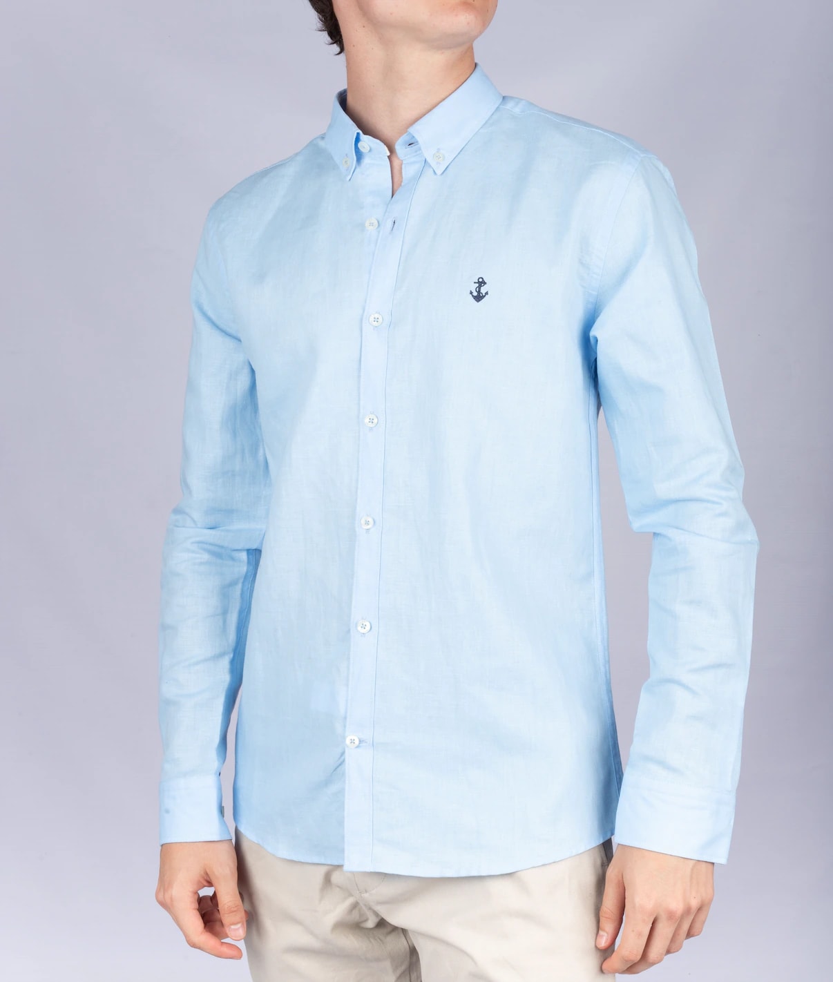 Camisa Lino Azul Cielo - imagen 1