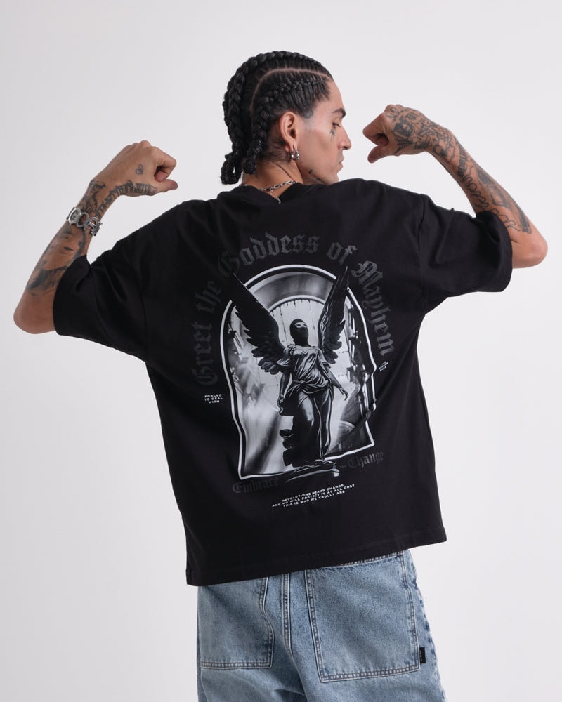 Camiseta Negra Oversize Street Cult - imagen 1