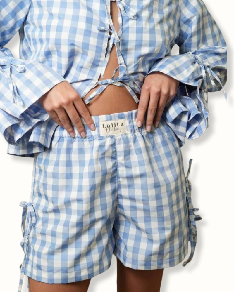 Shorts Cuadros - Azul - imagen 1