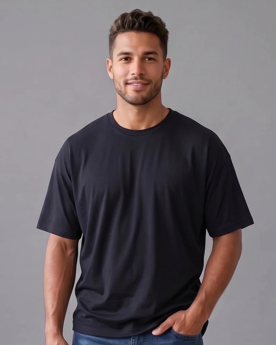 Camiseta Fist Basica Premium Stretch Negra - imagen 1