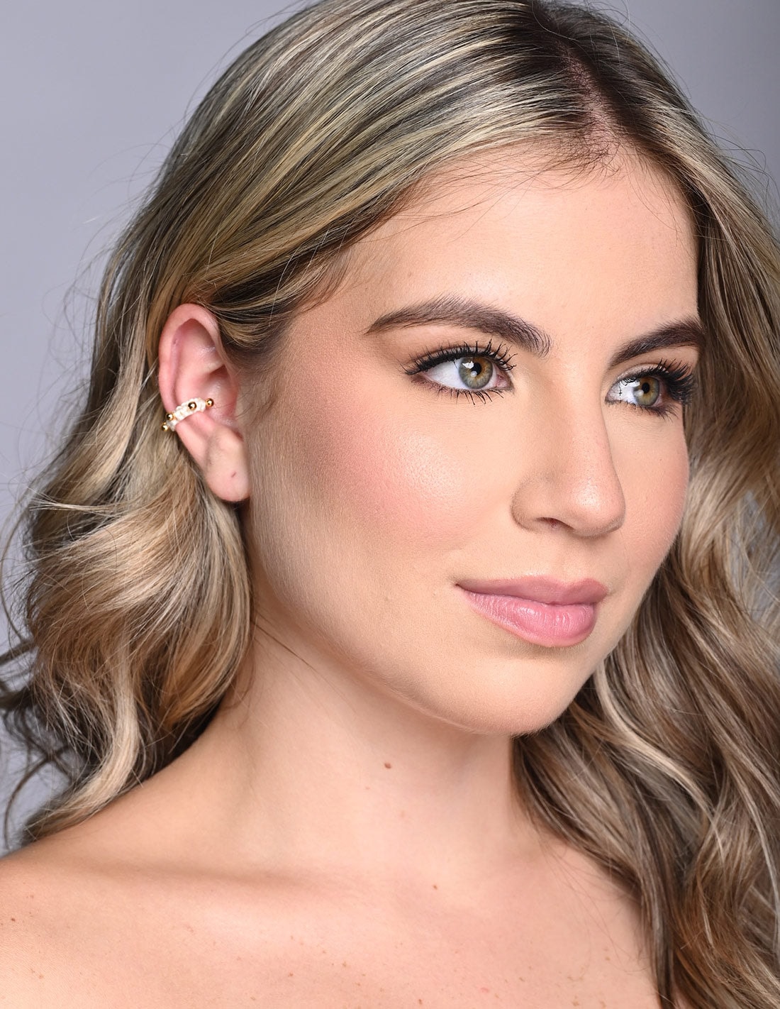Ear Cuff Luna Lunera Marfil - imagen 1