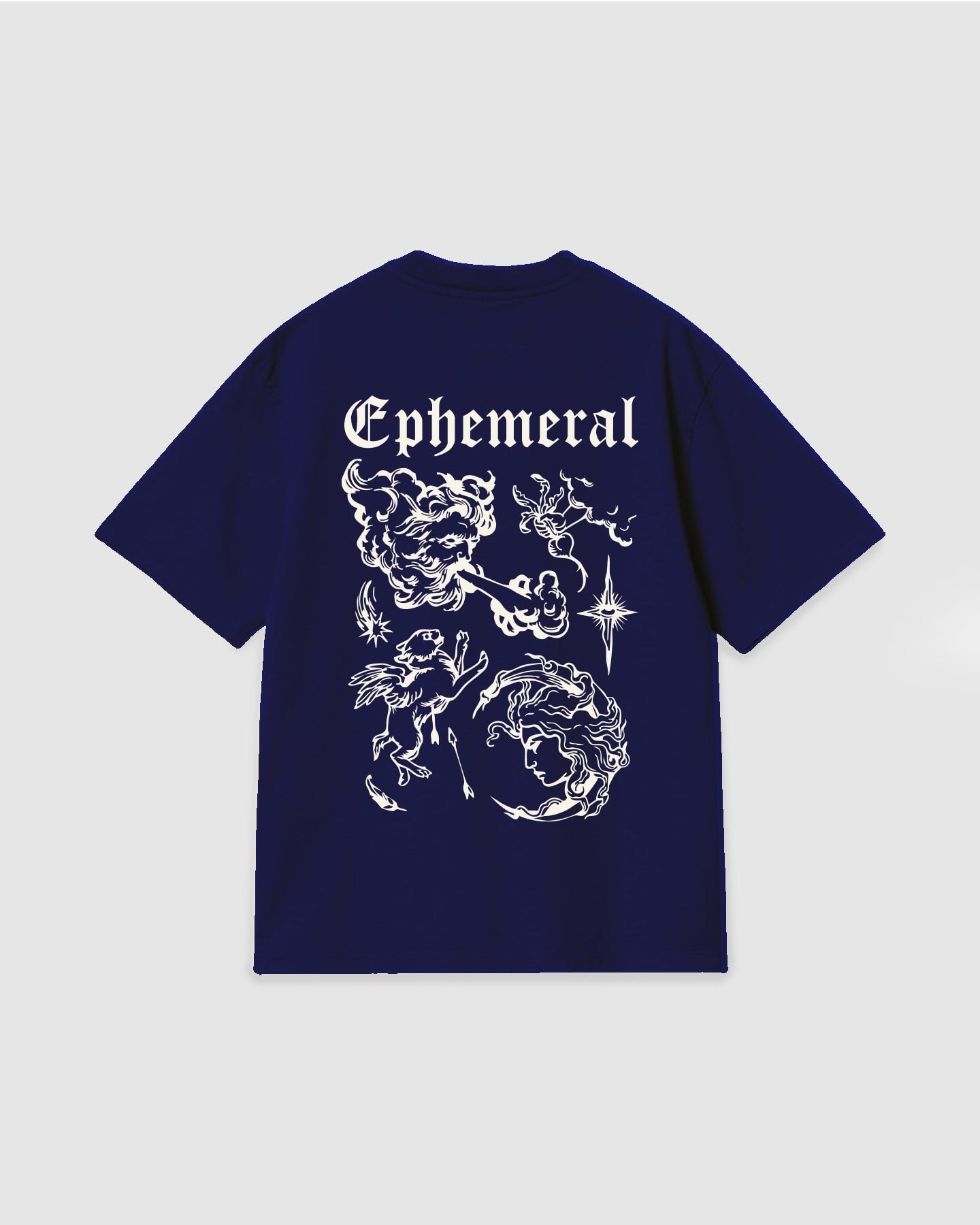 Oversized T Shirt Ephemeral Blue Navy - imagen 1