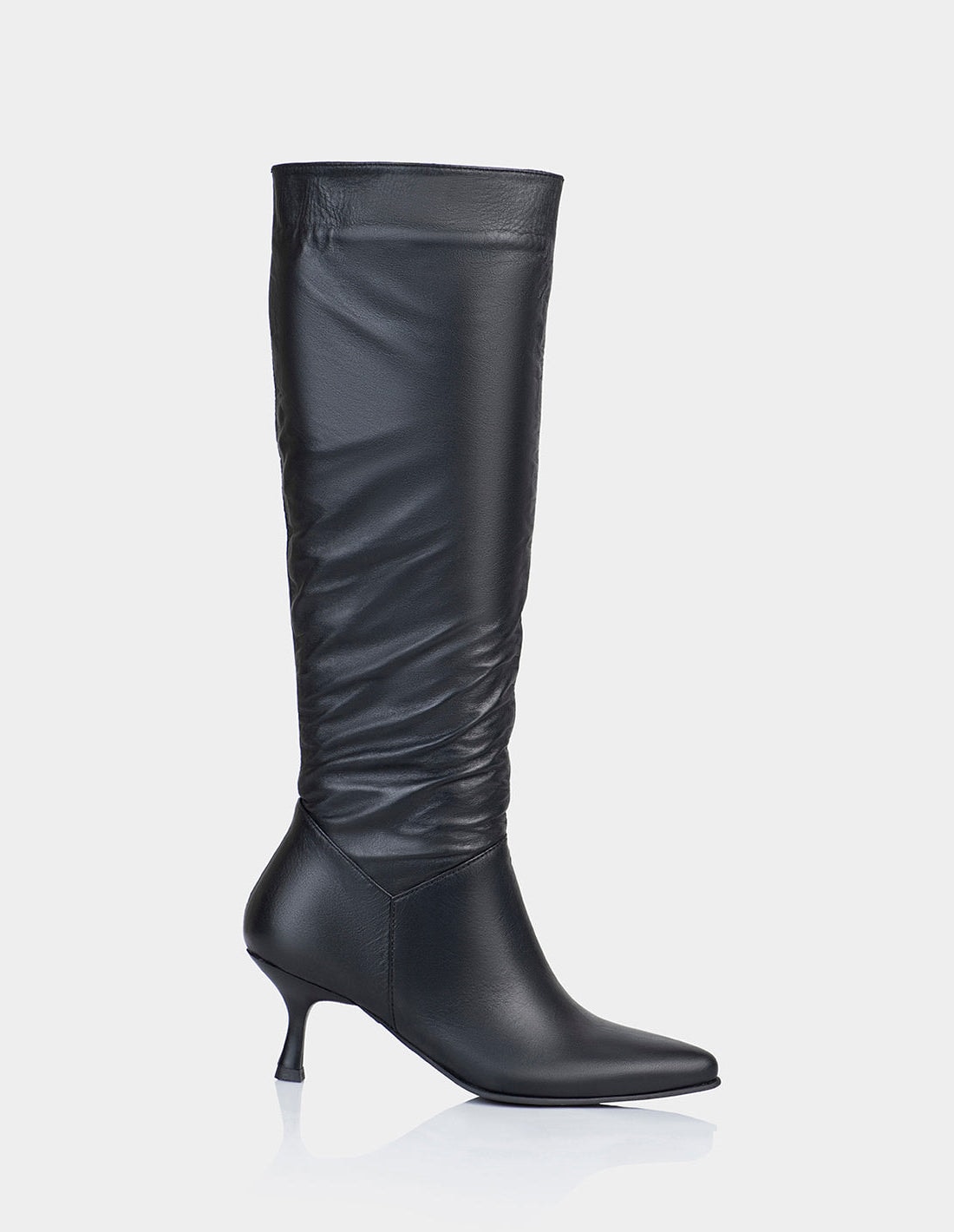 Bota Slouchy Franca cuero negro - imagen 1