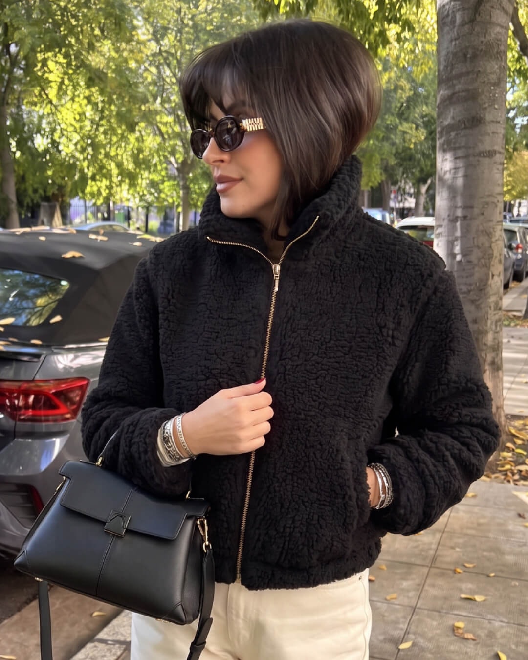 Chaqueta Sherpa Negro - imagen 1