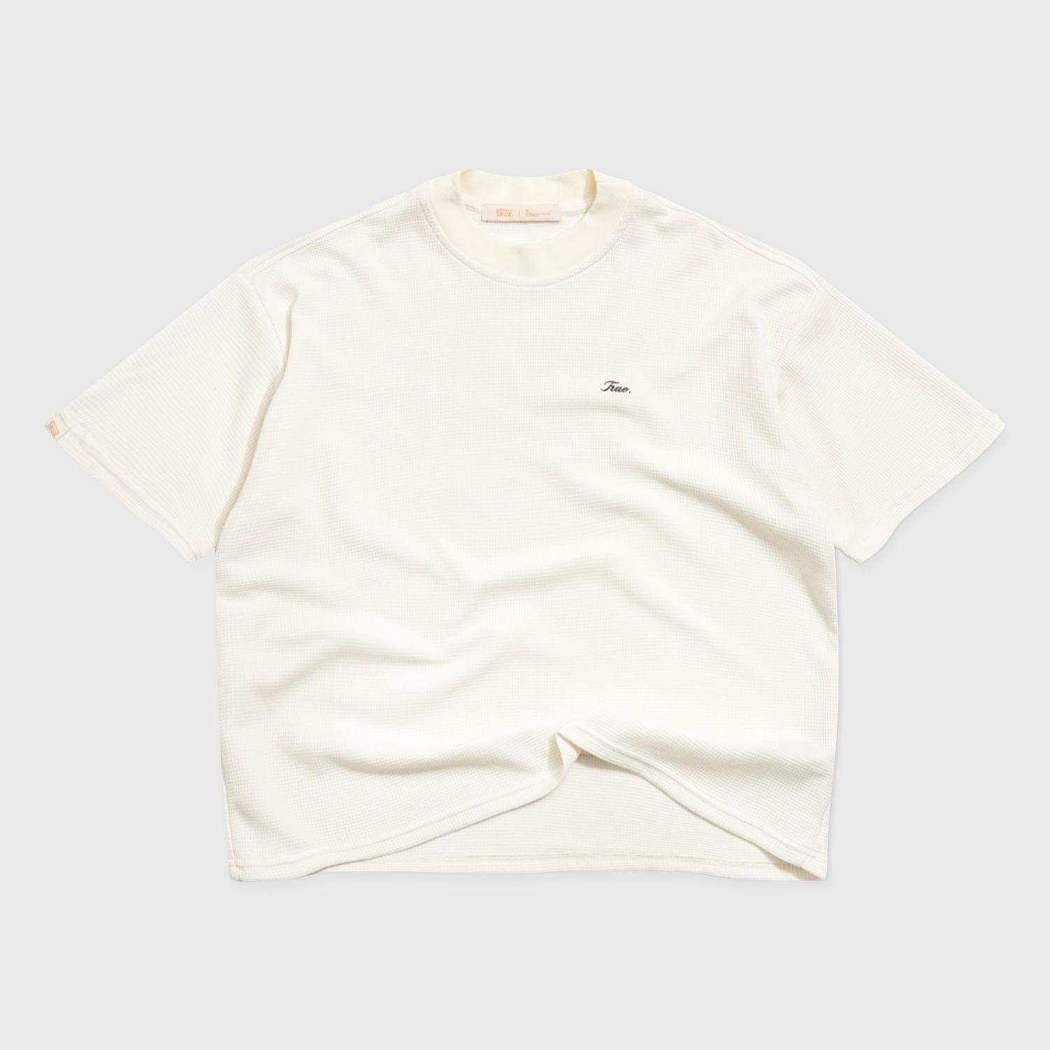 Textured Boxy Tee - Cream - imagen 1
