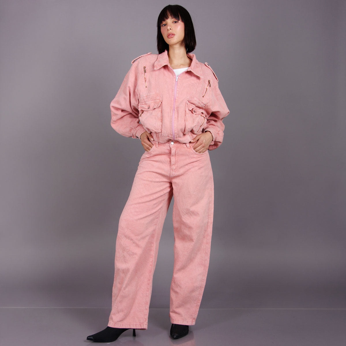 Jean Wide Leg Rosa Ax-3104 Rigido - imagen 1