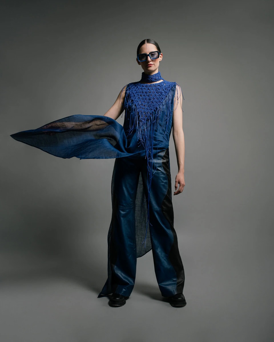 TWO-TONE LEATHER MOUNTAIN TROUSERS - imagen 1