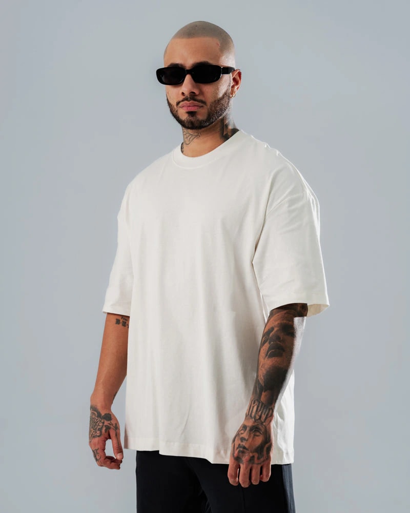 Camiseta Básica Oversize Ivory - imagen 1