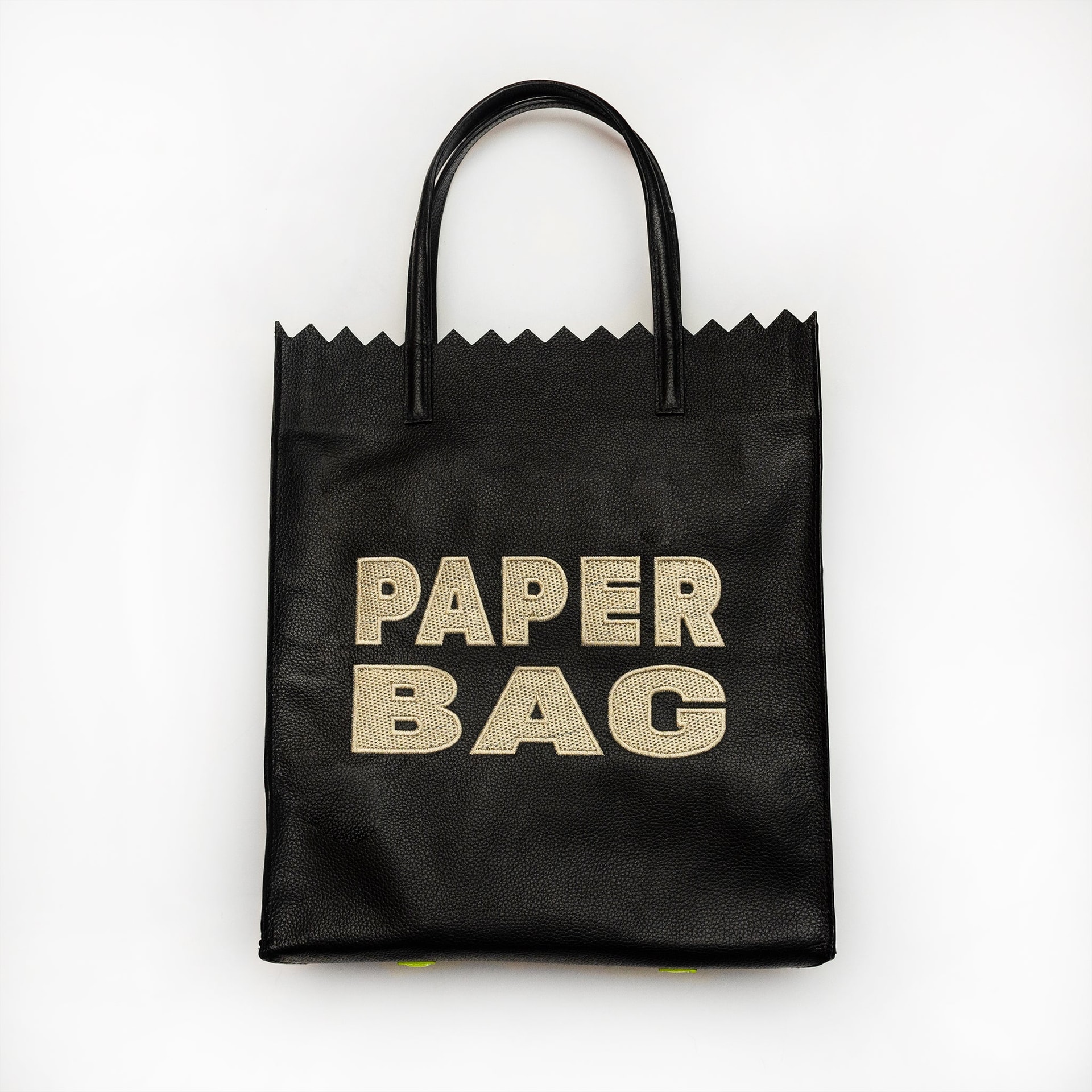 Paper Bag - Black + Beige Embroidery - imagen 1