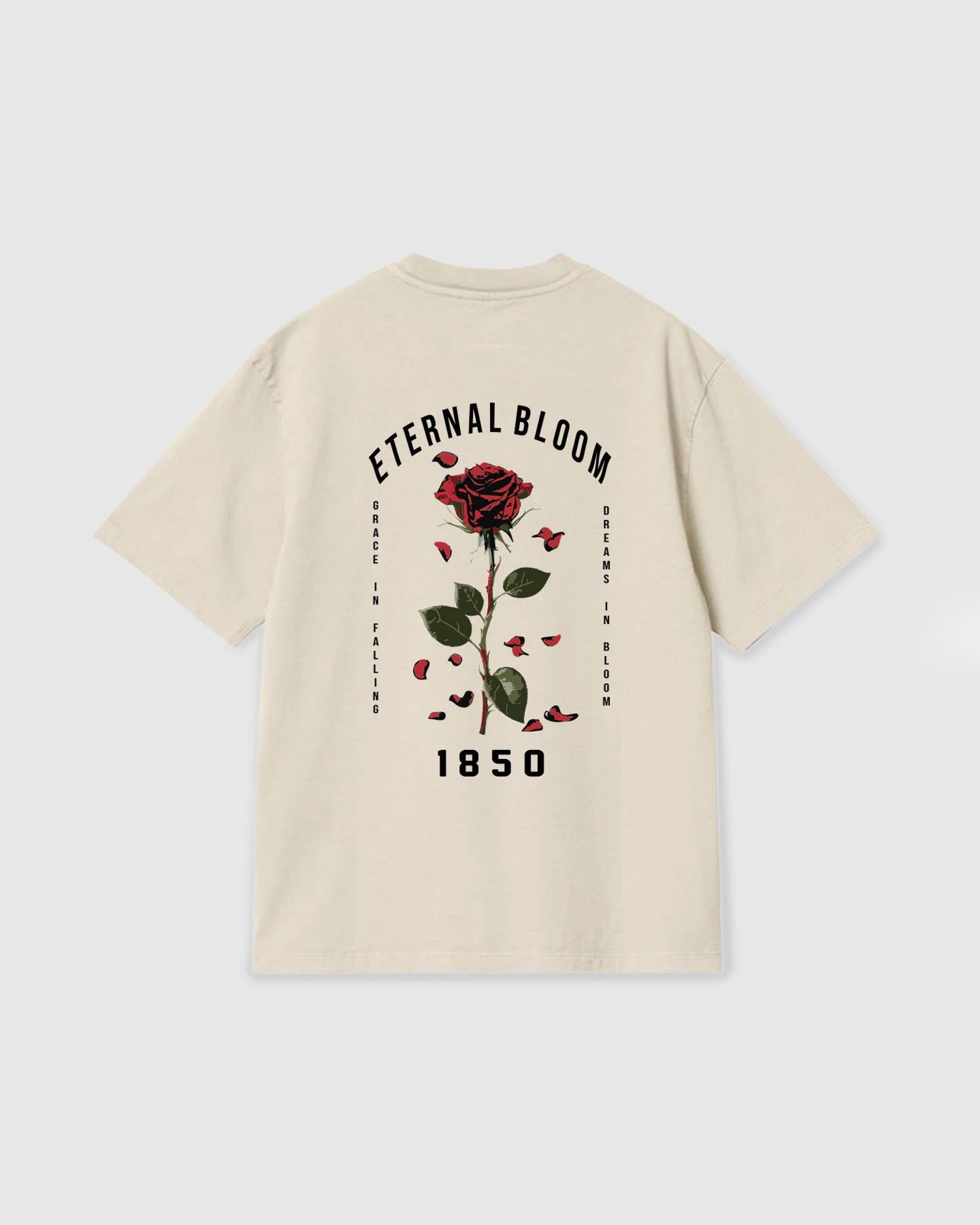 Oversized T Shirt Eternal Bloom Vanilla - imagen 1