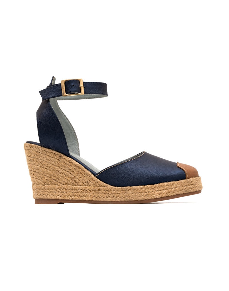 Zapato cuña tipo espadrila, bohemio y femenino en cuero REF ISA1792 - imagen 1
