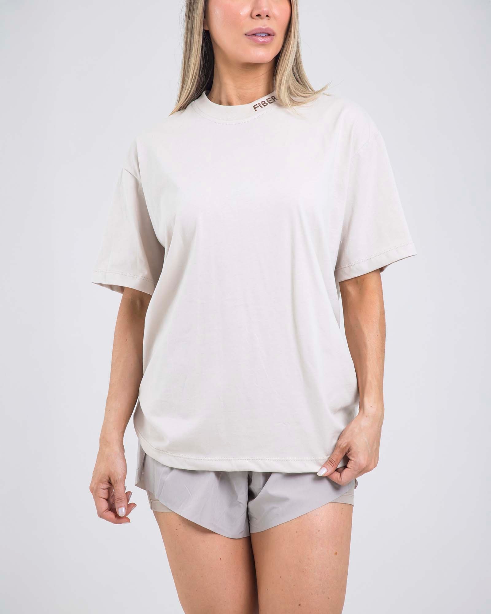 Camiseta oversize cool crema lumen FIBER - imagen 1