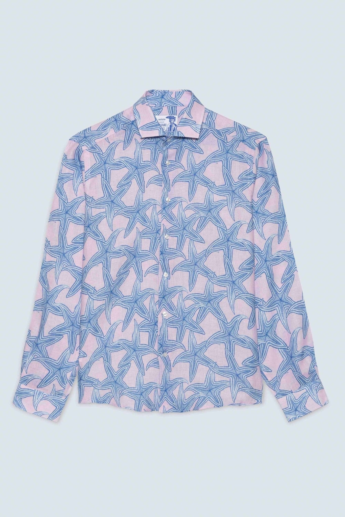 Men's linen shirt pink stella - imagen 1