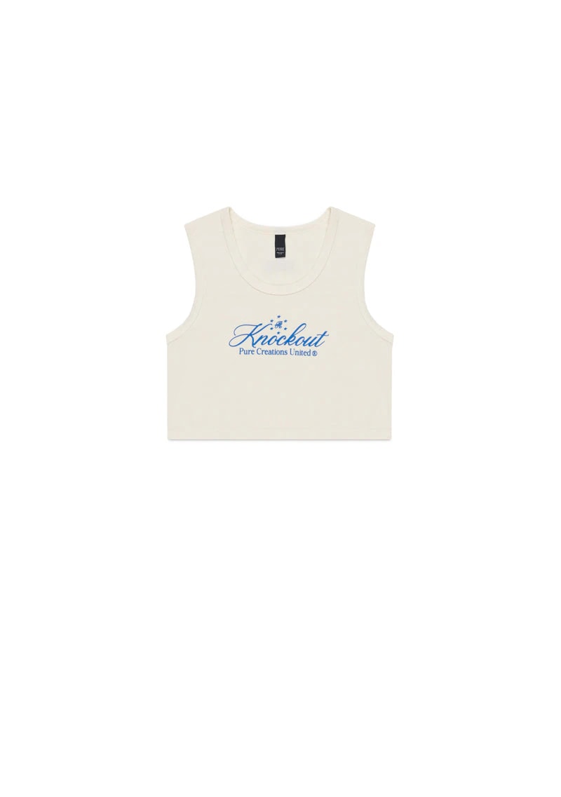 knockout white crop top - imagen 1