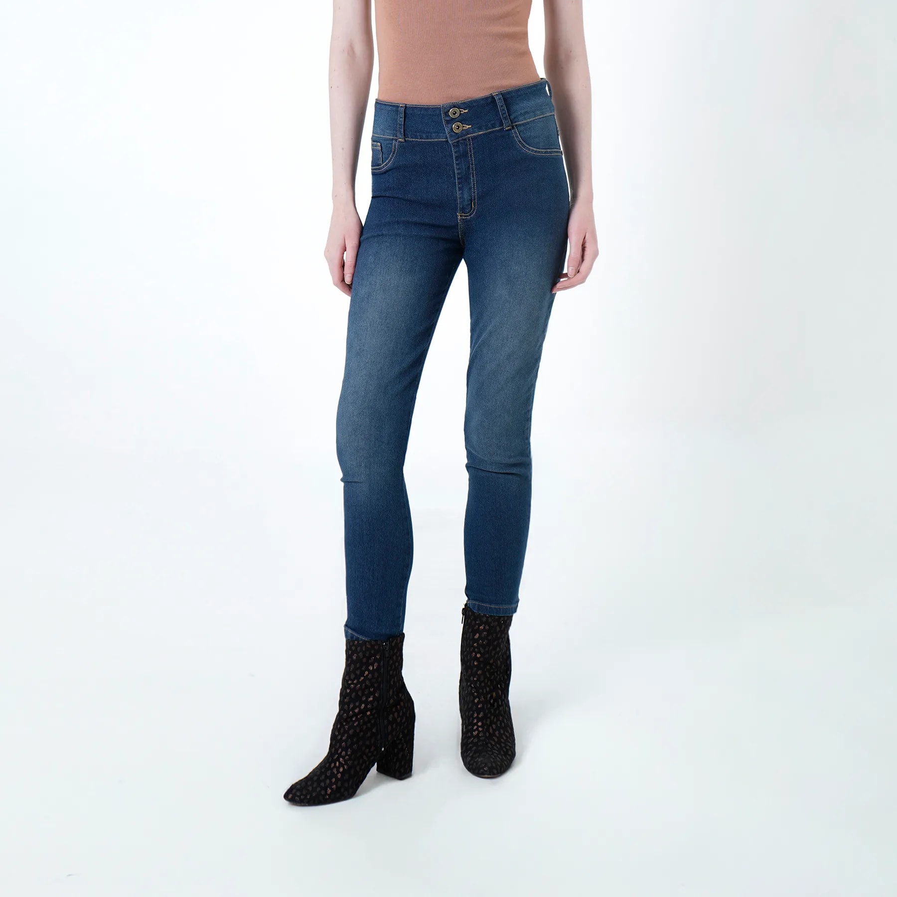 Jean Tiro Alto Bota Skinny - imagen 1