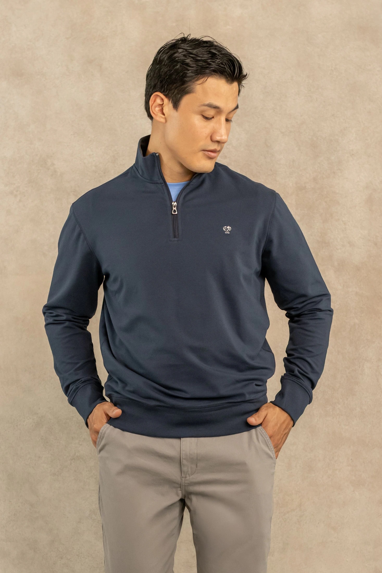 Halfzip Antimanchas Dark Blue - imagen 1