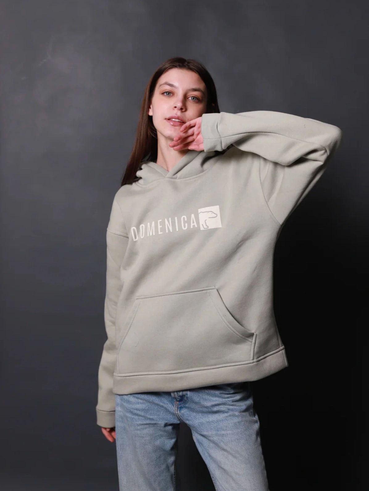 HOODIE OSO BEIGE OVERSIZED - UNISEX - imagen 1