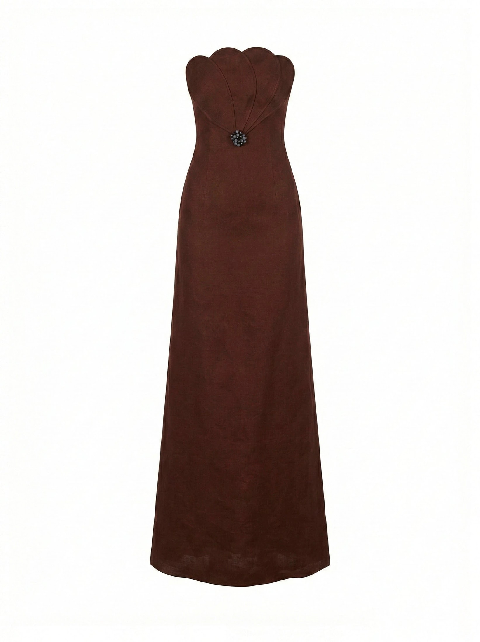 BIANCA DRESS UMBER BROWN - imagen 1