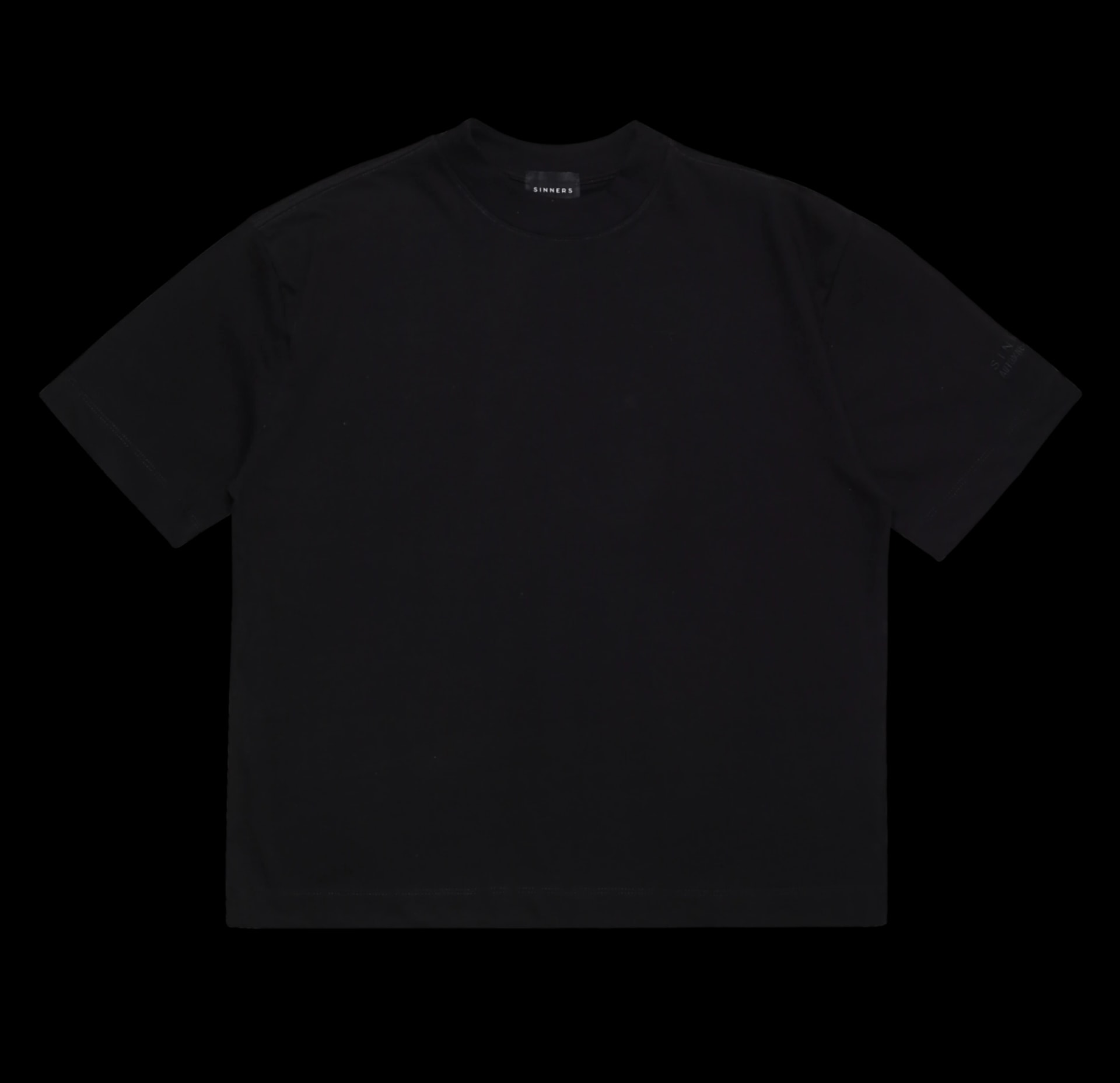 RHINESTONE LOGO BLACK T-SHIRT - imagen 1