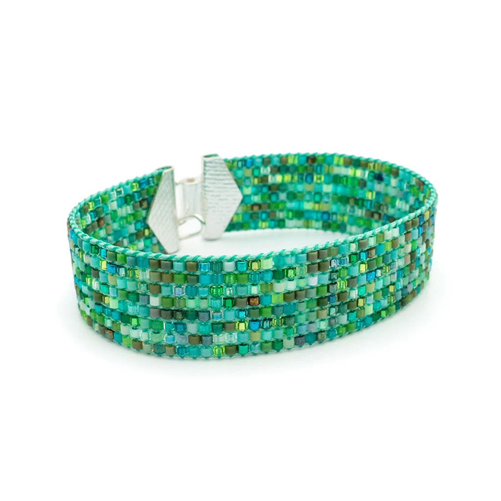 PULSERA TSUNAMI TONOS VERDES Y AZULES - imagen 1